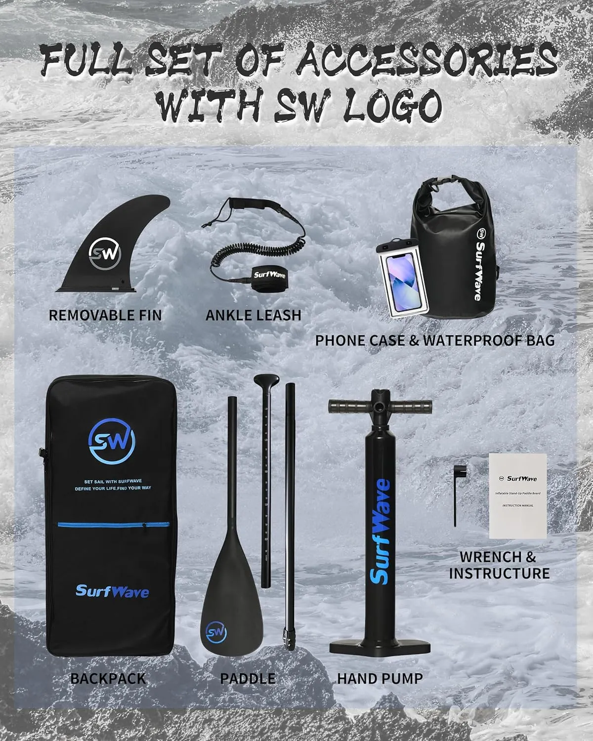 11' x 34" x 6" Inflatable Stand Up Paddle Board  Premium SUP for Beginners & Travel with Kayak Seat, Paddle, Pump & Backpack
