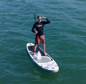 11' x 34" x 6" Inflatable Stand Up Paddle Board  Premium SUP for Beginners & Travel with Kayak Seat, Paddle, Pump & Backpack