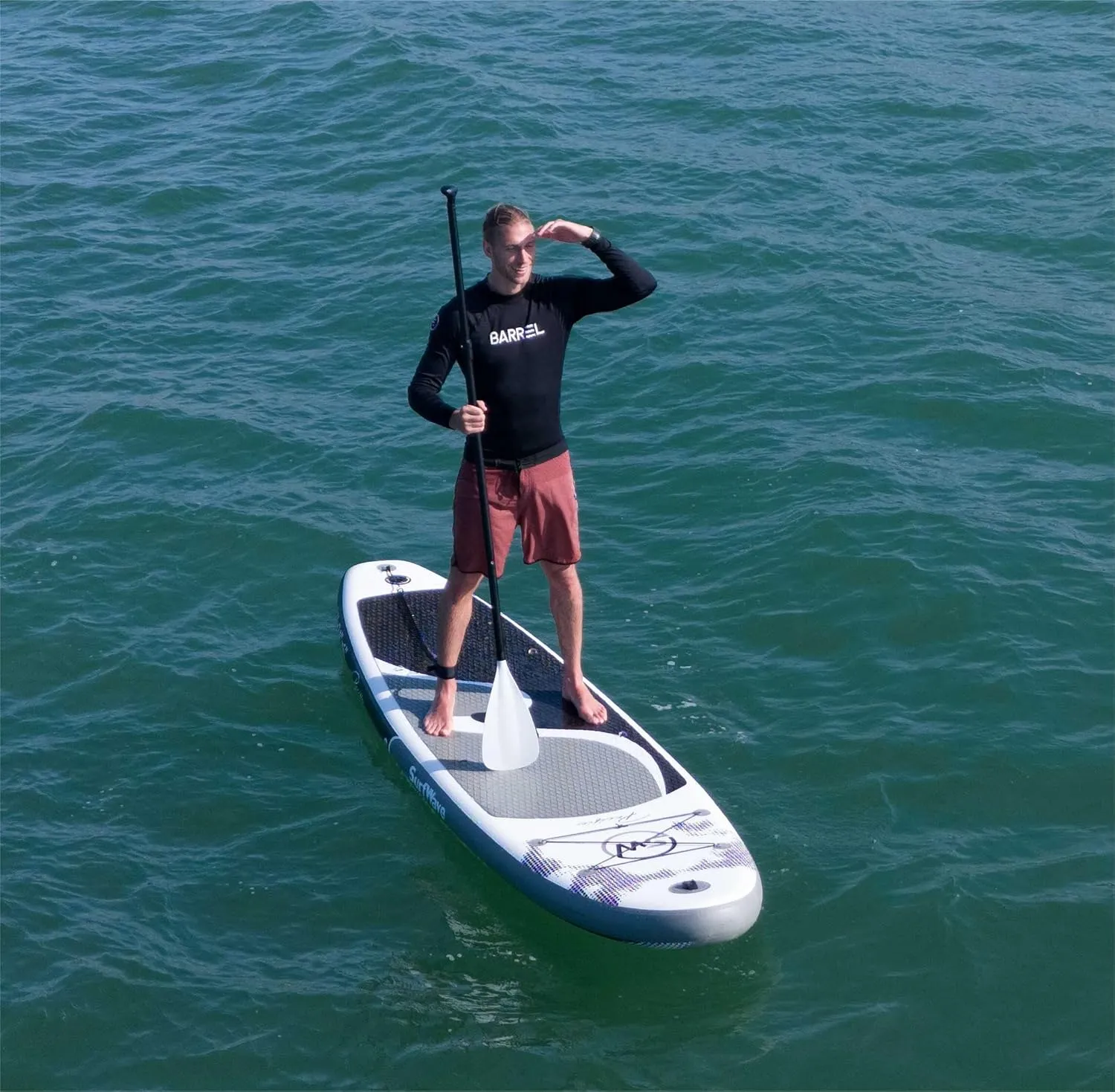 11' x 34" x 6" Inflatable Stand Up Paddle Board  Premium SUP for Beginners & Travel with Kayak Seat, Paddle, Pump & Backpack