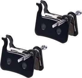 2 Pairs Bike Brake Pads,Bicycle Disc Brake Pads Mountain Bike Brake Pads Replacement Compatible with Shimano, 32.5*27mm, BLACK