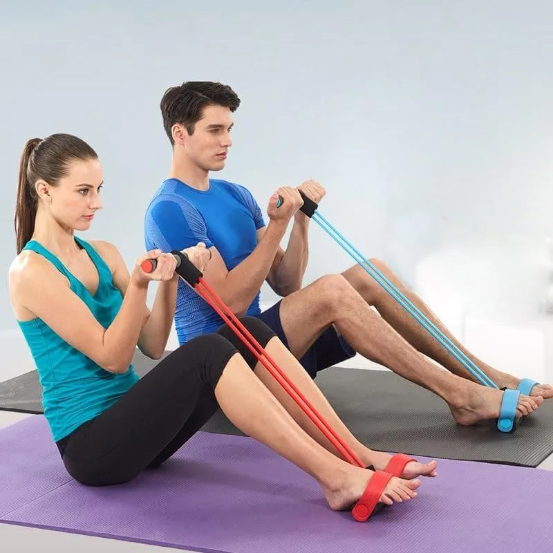 4 Exercise (Working out) Resistance Bands Rower