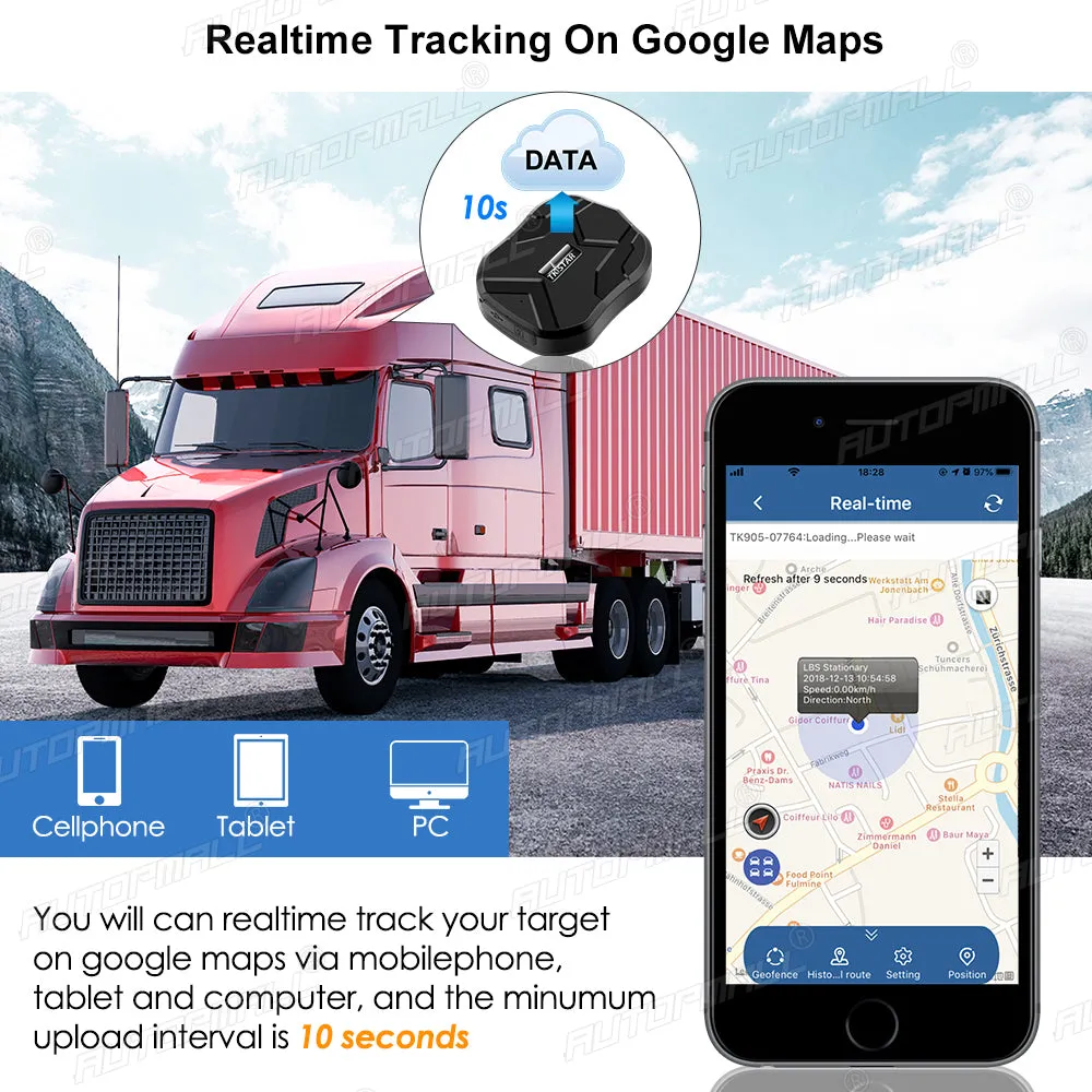 4G GPS Tracker TKSTAR TK905 5000mAh