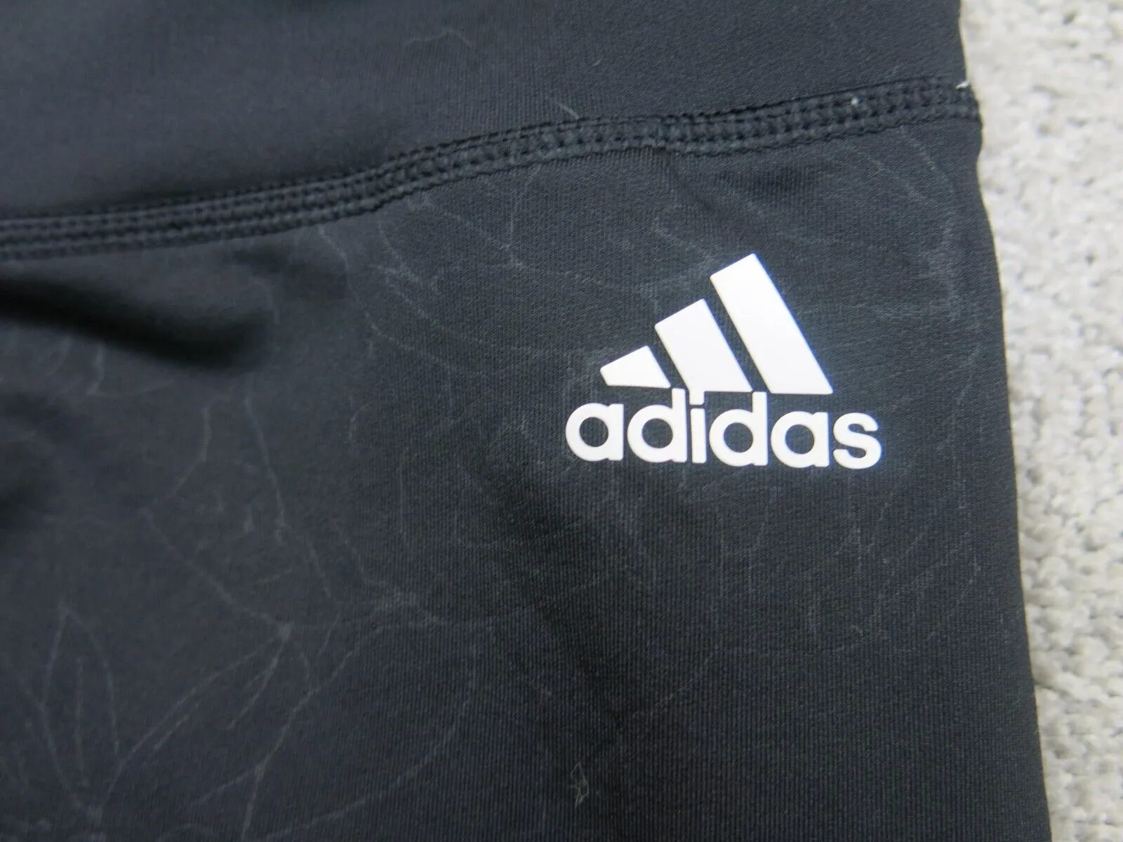 Adidas Legging Womens Medium Black Climalite Yoga Swoosh Logo Skinny Leg Outdoor