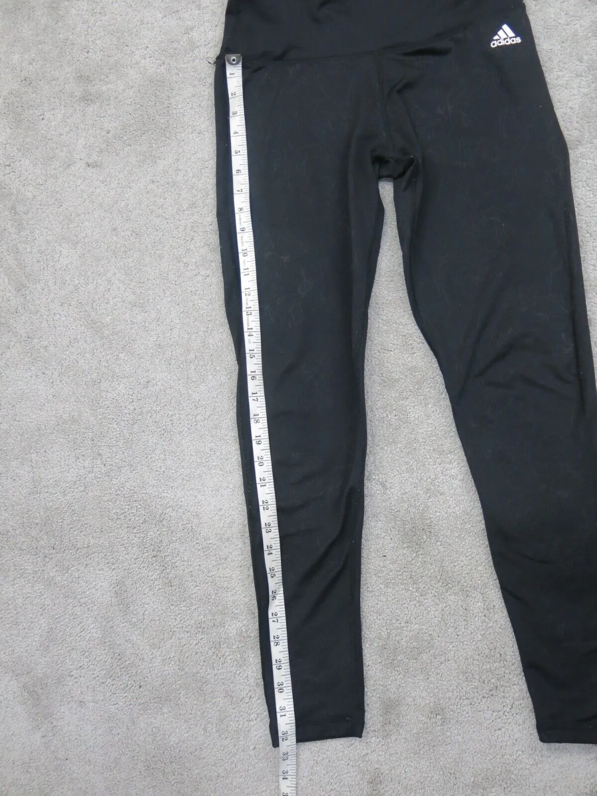 Adidas Legging Womens Medium Black Climalite Yoga Swoosh Logo Skinny Leg Outdoor