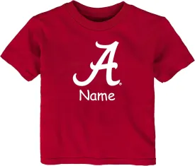 Alabama Crimson Tide Personalized Color Baby Toddler T-Shirt