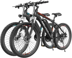 ANCHEER Electric Bike for Adults, Peak 750W Ebike, 3H Fast Charge, 55 Miles, 22MPH Electric Bicycle, 48V 499Wh Battery, 26" Gladiator Electric Mountain Bike, 21Speed, UL 2849 Certified
