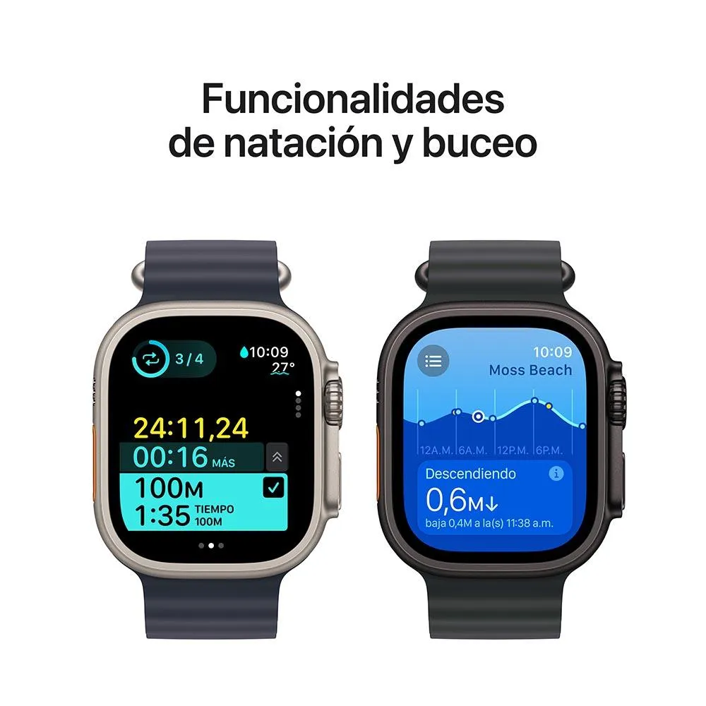 Apple Watch Ultra 2 GPS   Cellular • Caja de titanio negro de 49 mm • Correa Ocean negra