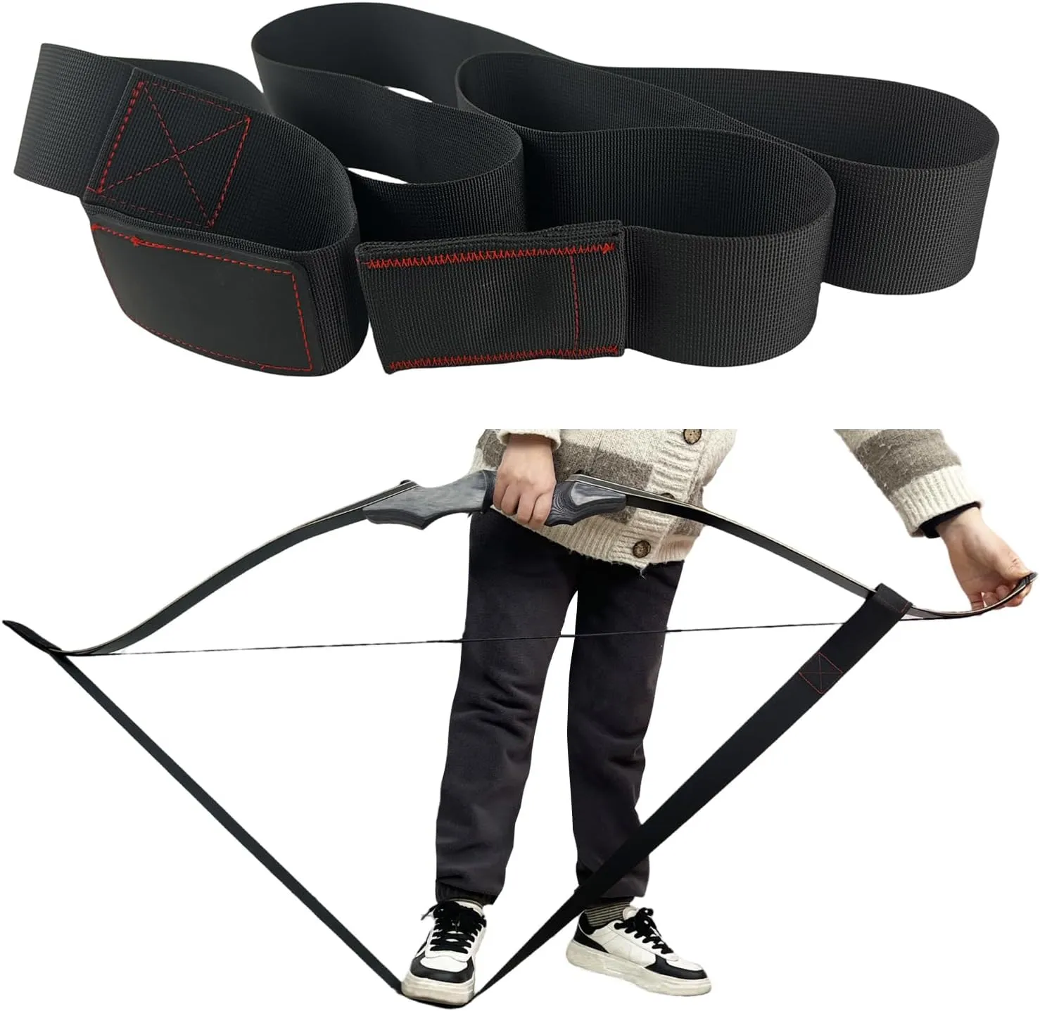 Archery Bow Stringer Recurve Bow Stringer Tool to Install Bow String Easily - Ideal Longbow Traditional Bow Stringer for Archery Target Practice, Hunting Accessories