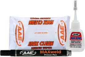 Arizona Archery Enterprises MAX Adhesion KIT Fletching Glue, Primer Pen, Arrow Wipes for Vanes Fletches Application AAE