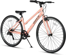 AVASTA Populus Road Hybrid Bike for Women with Kickstand, Lightweight Step Through 700c Aluminum Alloy Frame, 7-Speed Drivetrain, Multiple Colors