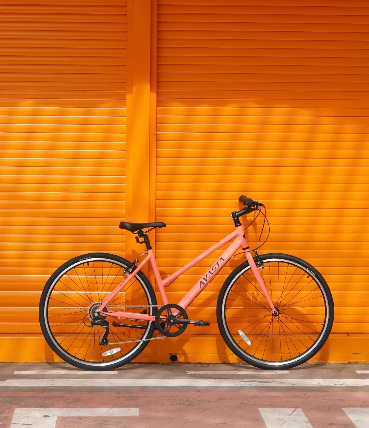 AVASTA Populus Road Hybrid Bike for Women with Kickstand, Lightweight Step Through 700c Aluminum Alloy Frame, 7-Speed Drivetrain, Multiple Colors