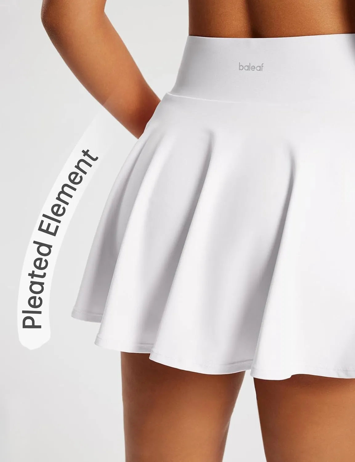 baleaf Women's Tennis Skirts High Waisted Tummy Control Pleated Athletic Golf Skorts Skirts for Running with 2 Pockets