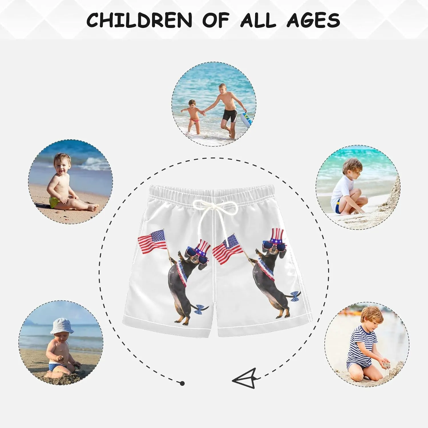 Boys Swim Trunks Toddler Boy Swim Board Shorts Swimwear Kids Beach Swimsuit Bathing Suits