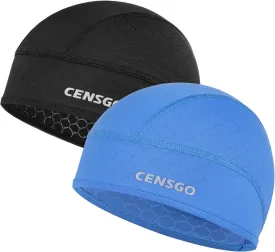 CENSGO Skull Cap Helmet Liner for Men Women, Cycling Cap Sweat Wicking Liner, Cooling Head Cover for Running