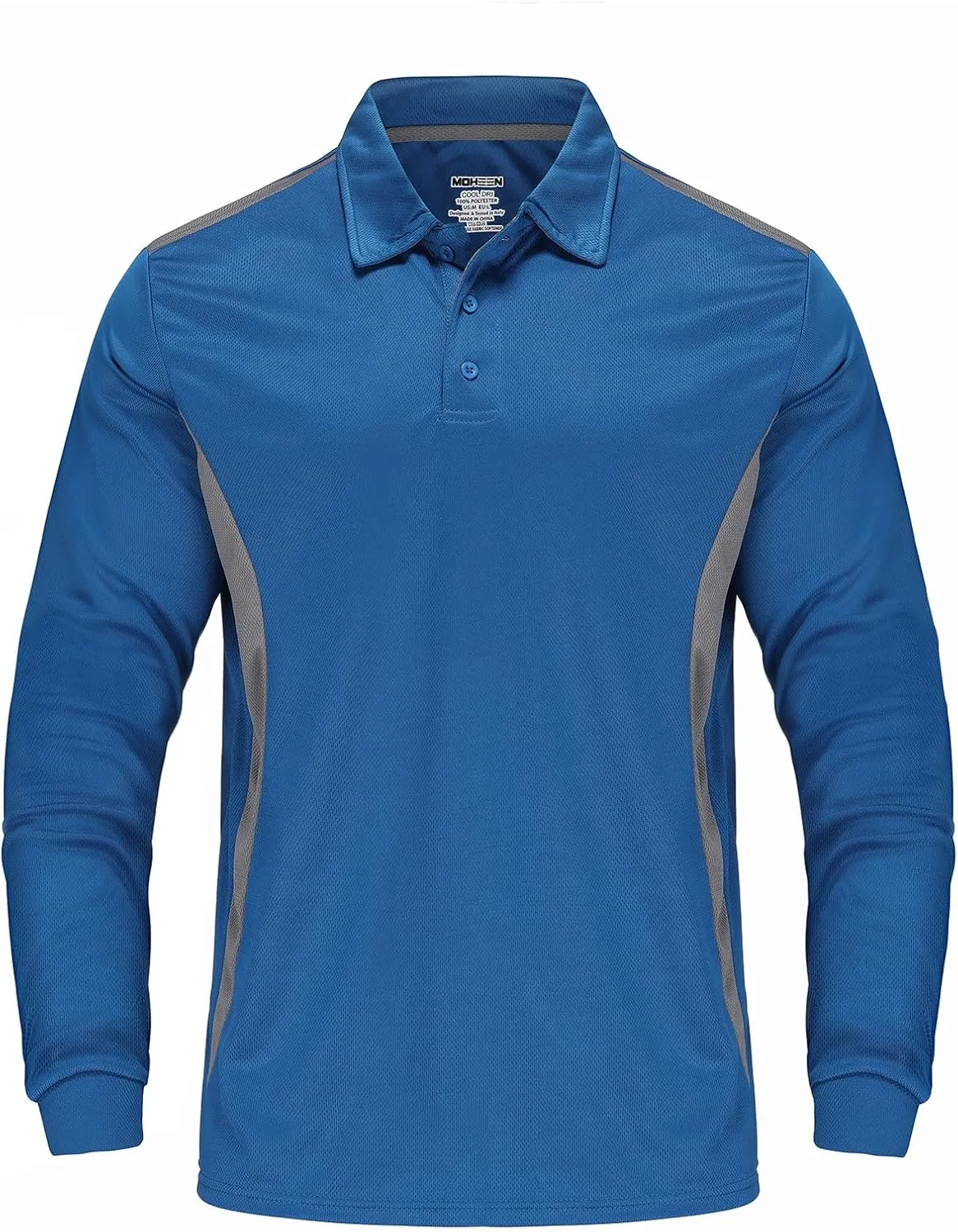 Corna Men's Golf Polo Shirts L-5XL, UPF 50  Moisture Wicking Casual Performance Dry Fit Shirts
