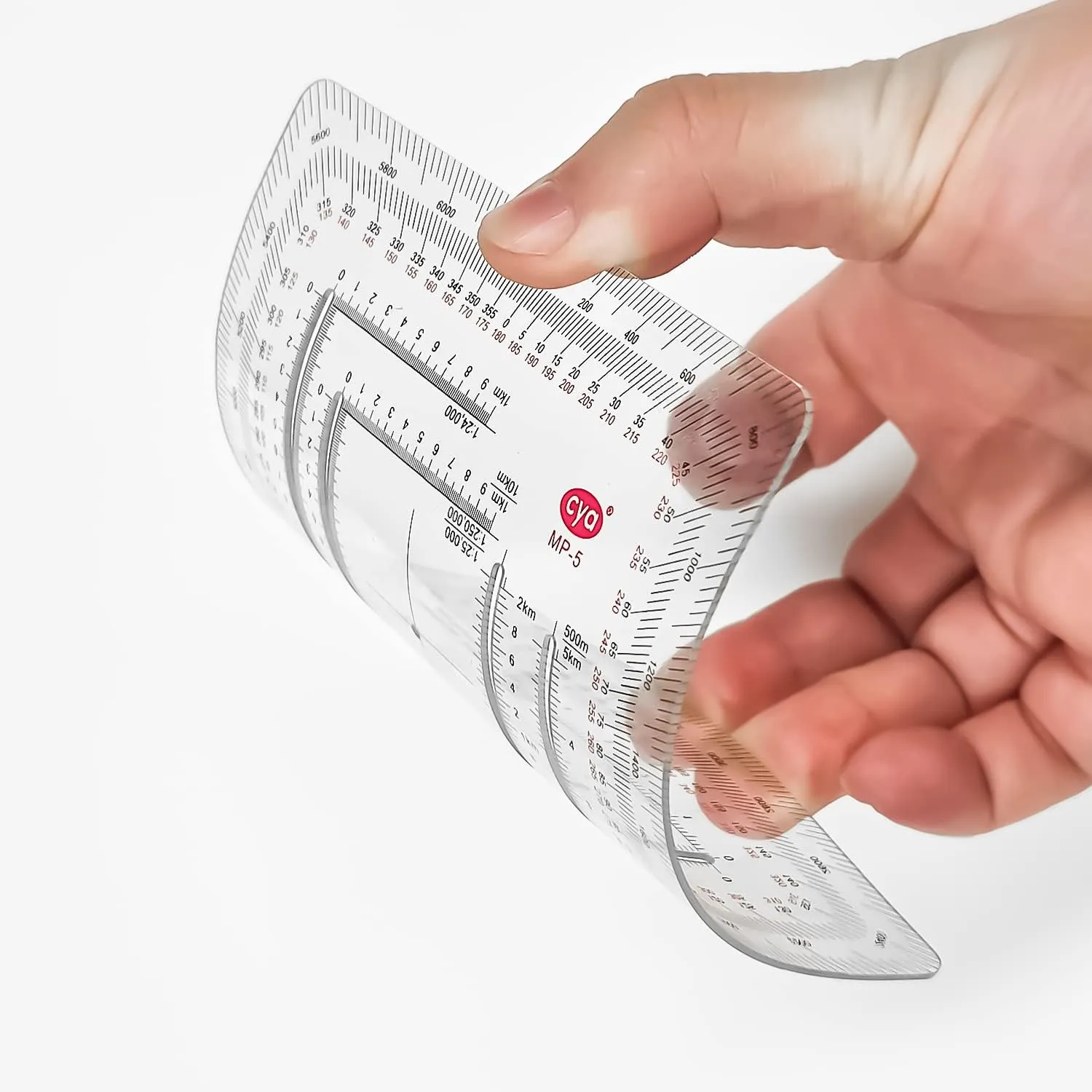 CYA Square Military Map Coordinate Scale Protractor Map for Land Navigation, Military Style UTM/MGRS Coordinate Scale