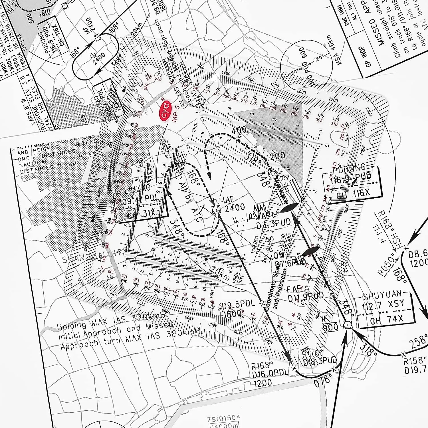 CYA Square Military Map Coordinate Scale Protractor Map for Land Navigation, Military Style UTM/MGRS Coordinate Scale