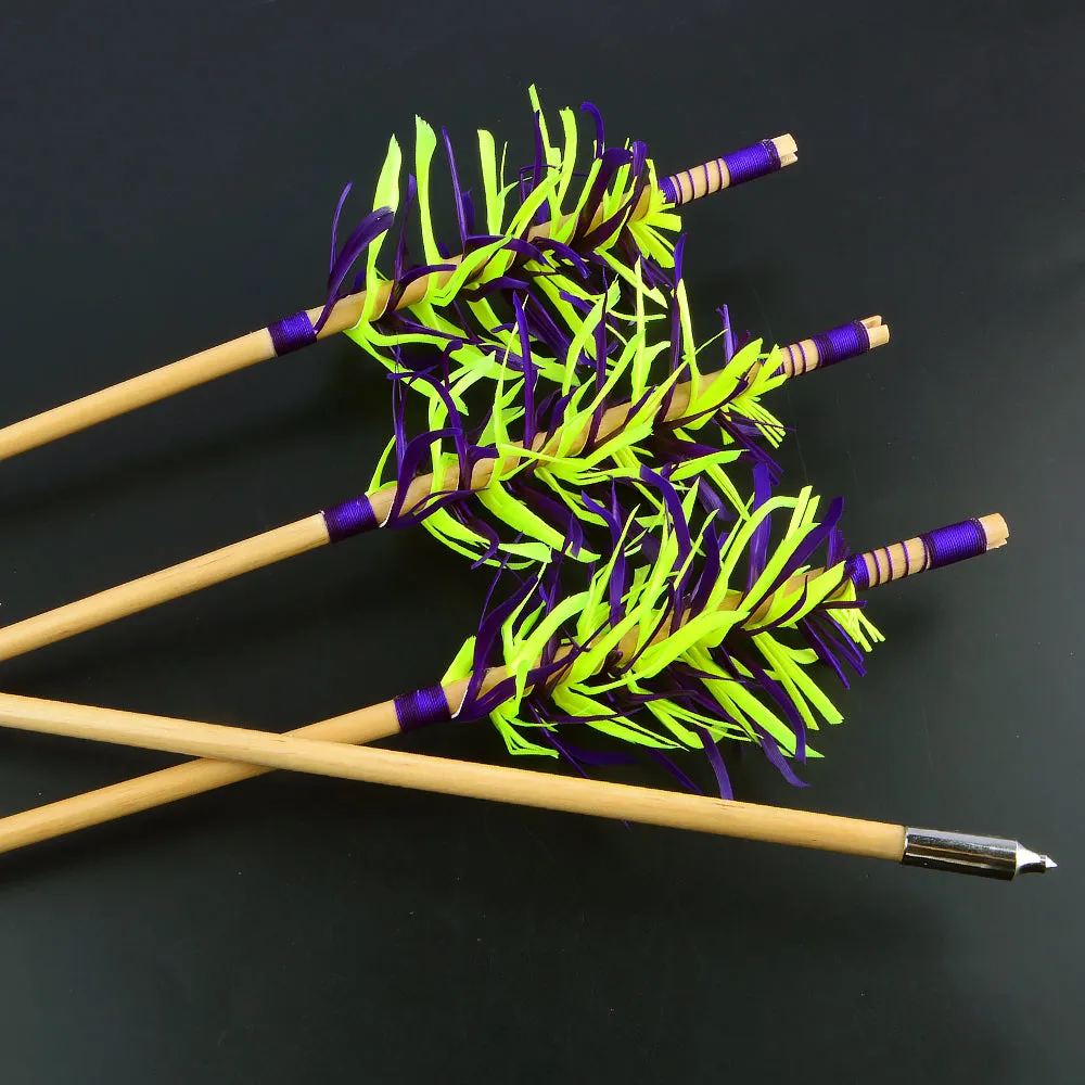 🎯DIY Handmade Archery Flu-Flu Wooden Arrows