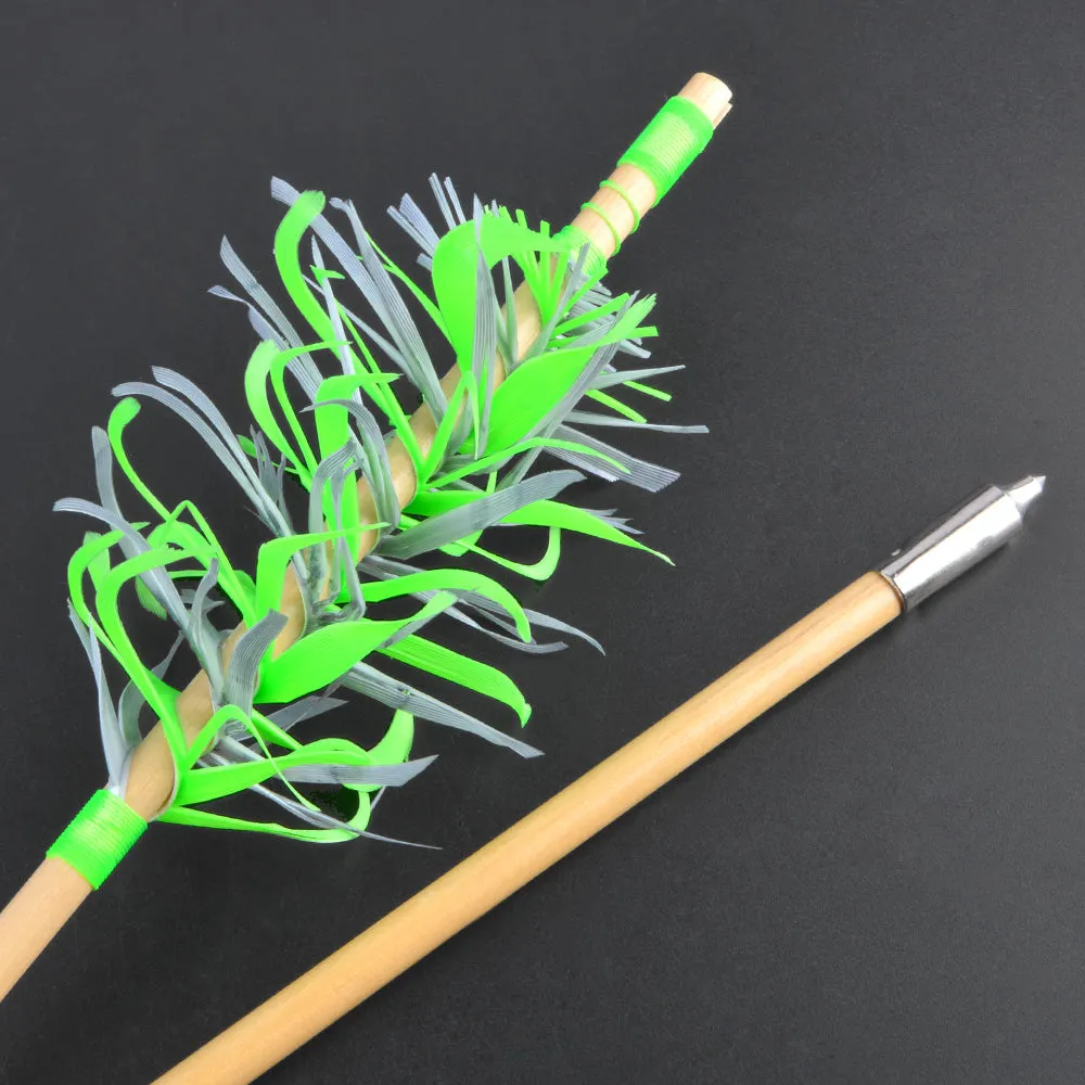🎯DIY Handmade Archery Flu-Flu Wooden Arrows
