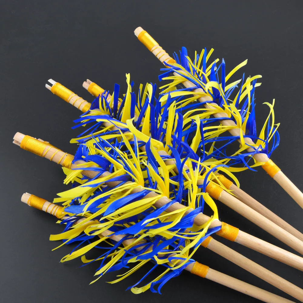 🎯DIY Handmade Archery Flu-Flu Wooden Arrows