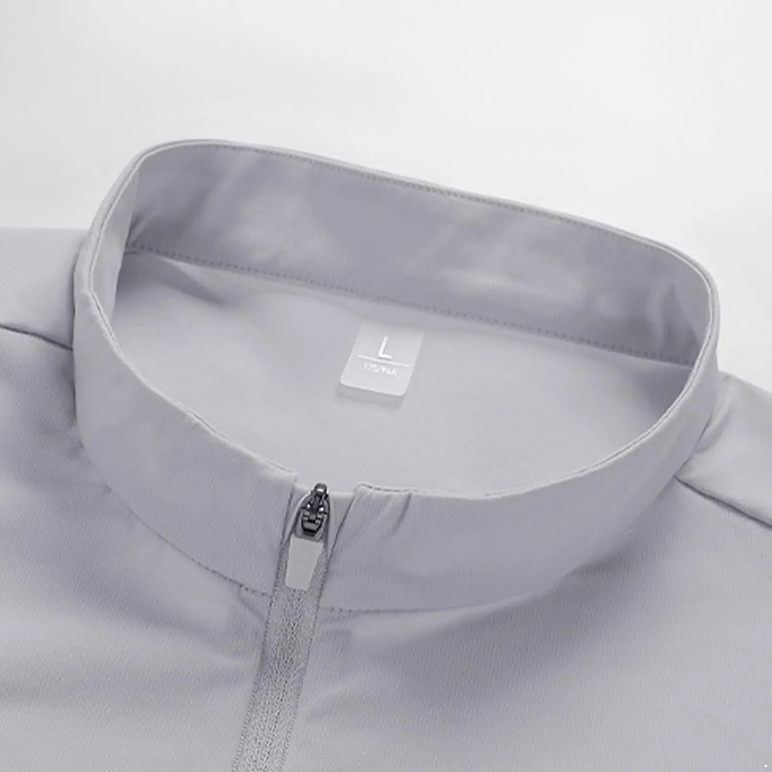 Elastic Soft Ice Silk Golf Zipper Shirt - Men's Summer Loose Lapel Short Sleeve, Simple Stylish Outdoor Sports Top
