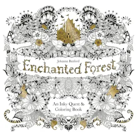 Enchanted Forest: An Inky Quest and Coloring book (Activity Books, Mindfulness and Meditation, Illustrated Floral Prints) Paperback  Illustrated, February 17, 2015