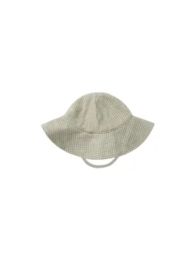 Floppy Sun Hat Sage Gingham
