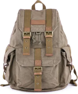 Gootium 21101AMG-S Specially High Density Thick Canvas Backpack Rucksack, Field Tan, Small