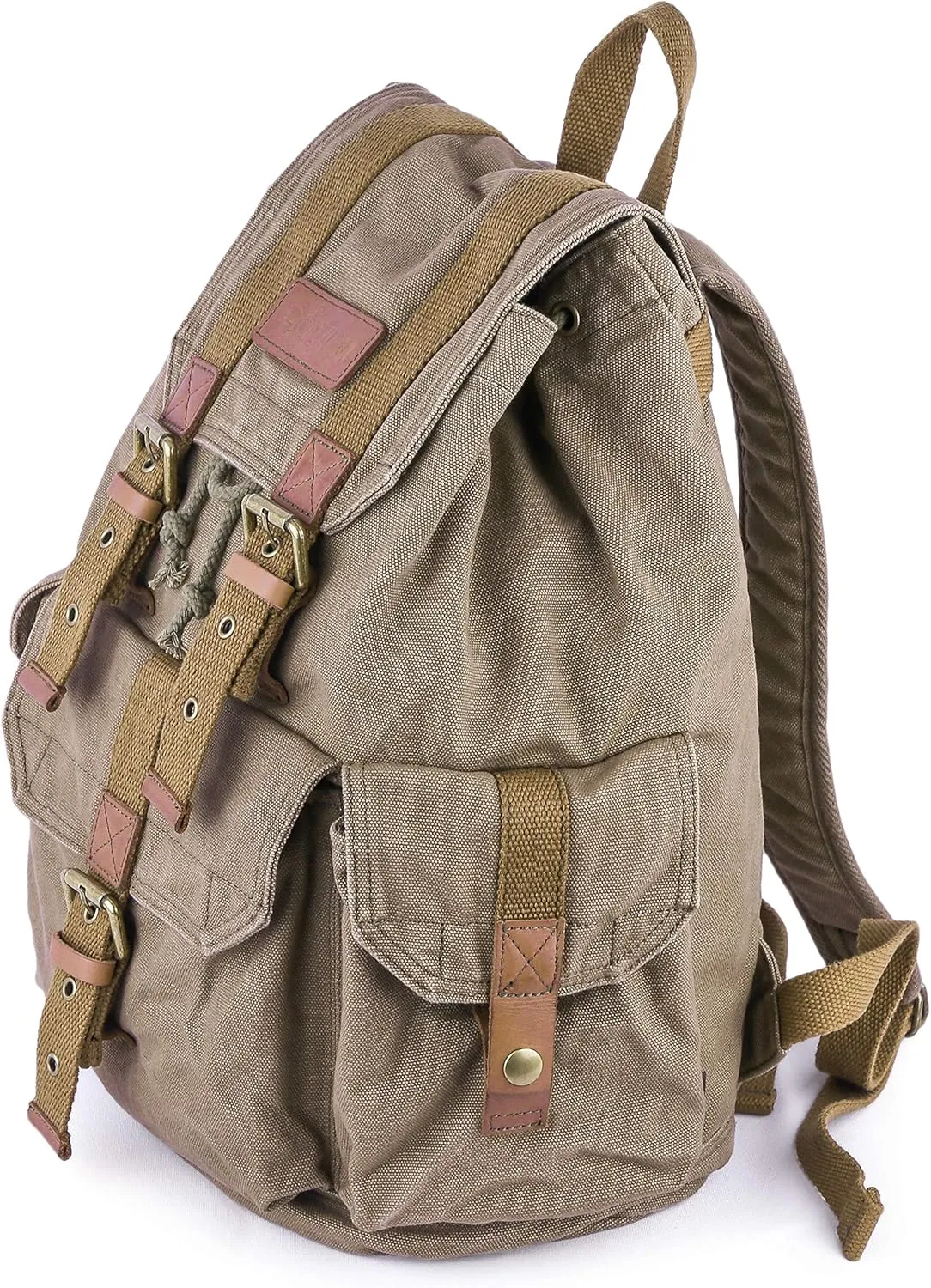 Gootium 21101AMG-S Specially High Density Thick Canvas Backpack Rucksack, Field Tan, Small