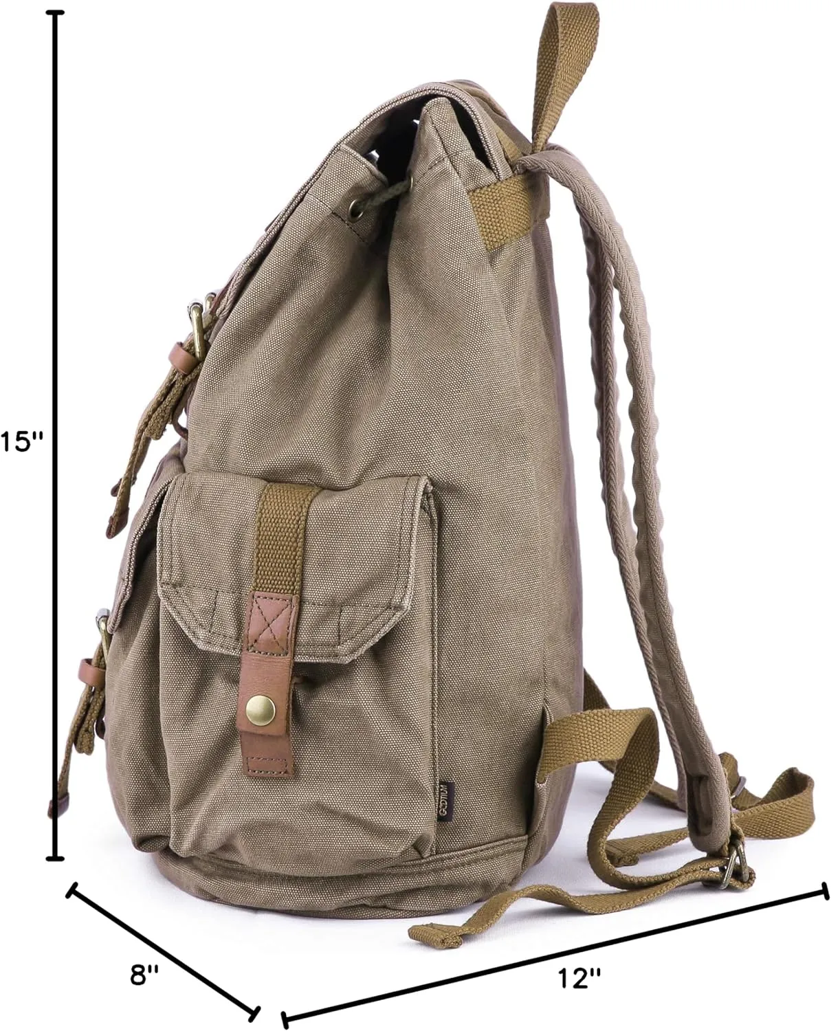 Gootium 21101AMG-S Specially High Density Thick Canvas Backpack Rucksack, Field Tan, Small