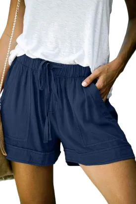 KISSMODA Womens Summer Shorts Leopard/Camo/Solid/Floral Print Elastic Waist Pocketed Casual Pants