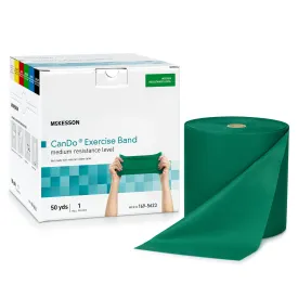 McKesson CanDo® Exercise Resistance Band, Green, 5 Inch x 50 Yard, Medium Resistance 5 Inch X 50 Yard