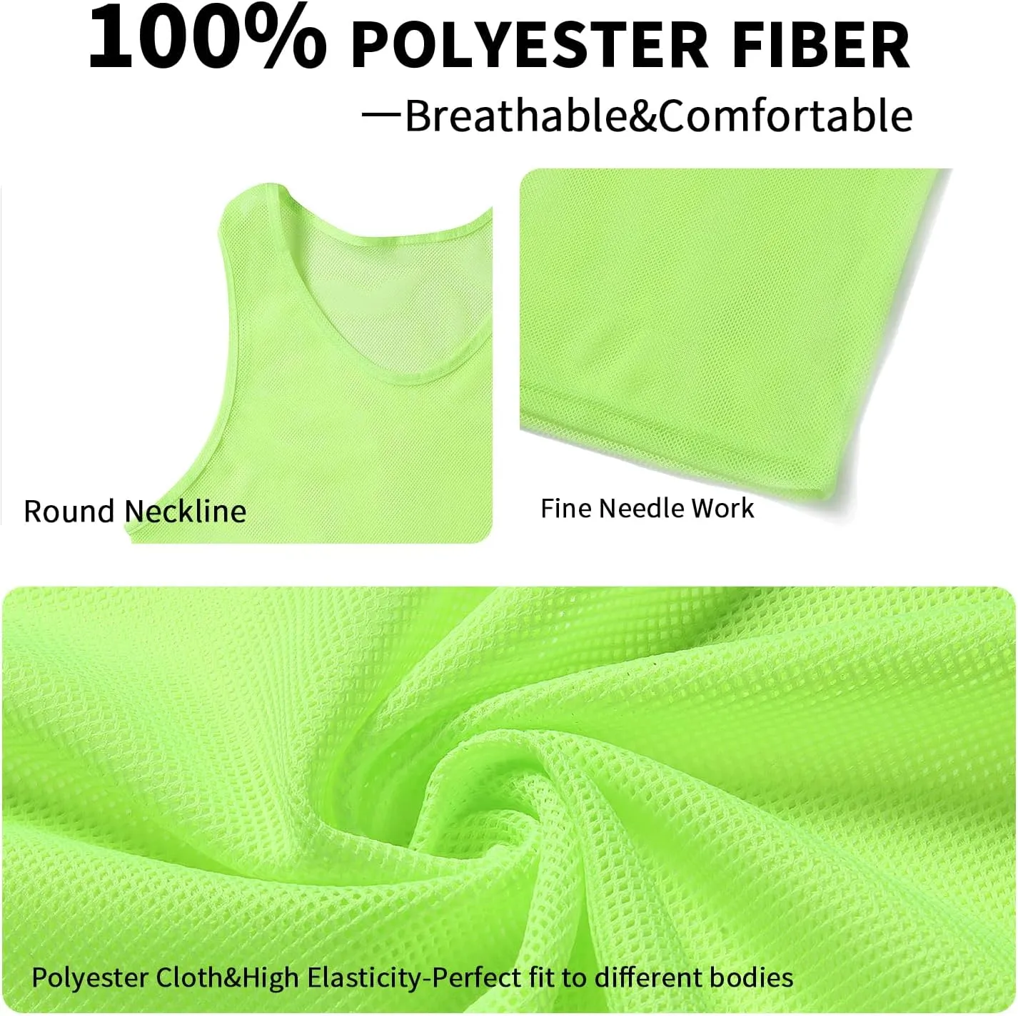 Nylon Mesh Scrimmage Training Team Practice Vests Pinnies for Adult Youth Soccer Bibs Numbered Practice Jerseys