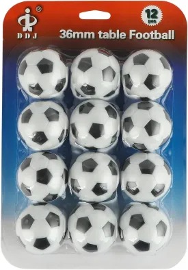Pack of 12 Foosball Balls Mini Soccer Balls - Small Soccer Ball Replacements for Foosball Table Fun Home Recreation