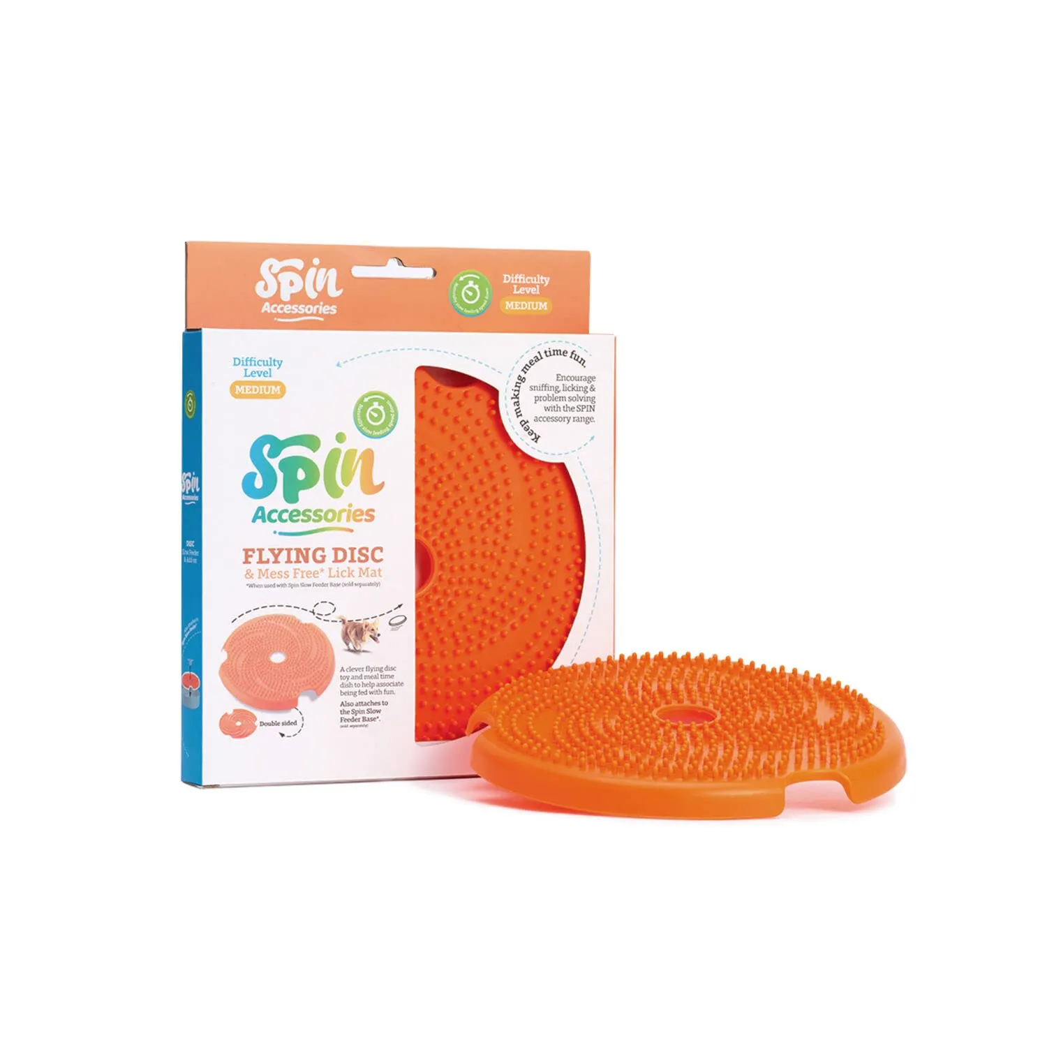 Pawsindia, PetDreamHouse SPIN Accessories - Lick Flying Disc Lv2 Medium for Dog
