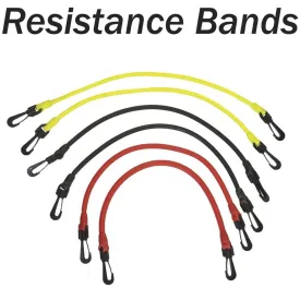 RESISTANCE BANDS | (2) Light Yellow, (2) Medium Black, (2) Heavy Red
