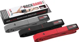 RockTape Rockband Flex Ultra-Durable Resistance Bands with Handles and Loops