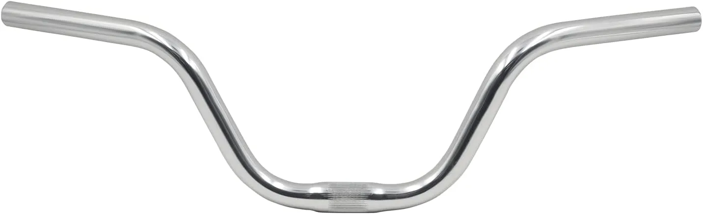 SENQI Mountain Bike Road Bike Handlebar Vintage Style Riser Bar Aluminum Alloy (25.4MM x 560MM,580MM,600MM, Silver)
