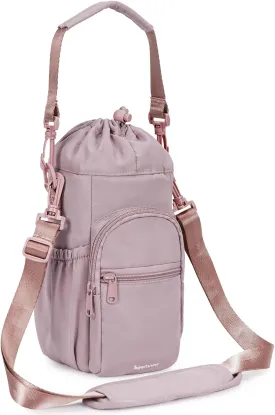 sportsnew Water Bottle Holder with Strap 32oz 40oz Insulated Water Bottle Carrier Sling Bag with Phone Pocket Crossbody