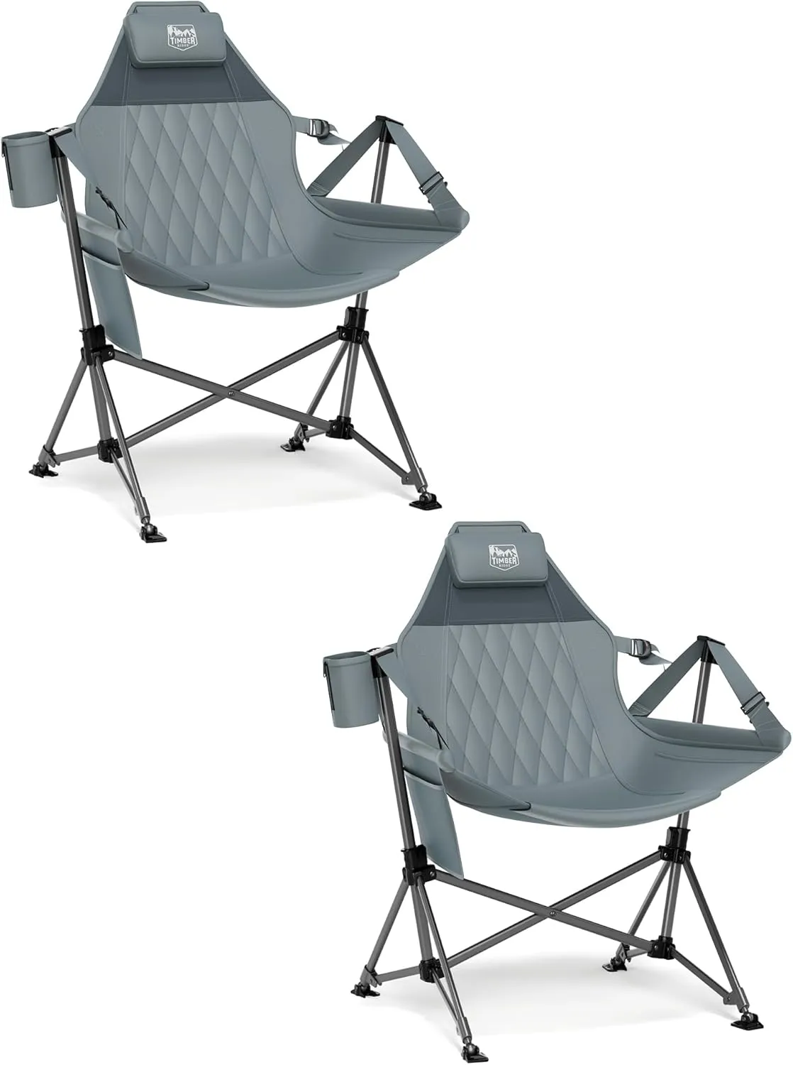 TIMBER RIDGE Hammock Camping Chair, Oversized Swinging Chair with Adjustable Back and Seat Height, Portable Folding Rocking Camping Chair for Outdoor Lawn, Backyard and Patio, Supports 400lbs
