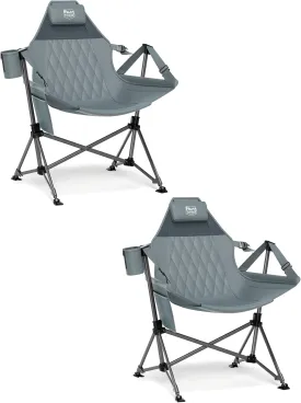 TIMBER RIDGE Hammock Camping Chair, Oversized Swinging Chair with Adjustable Back and Seat Height, Portable Folding Rocking Camping Chair for Outdoor Lawn, Backyard and Patio, Supports 400lbs