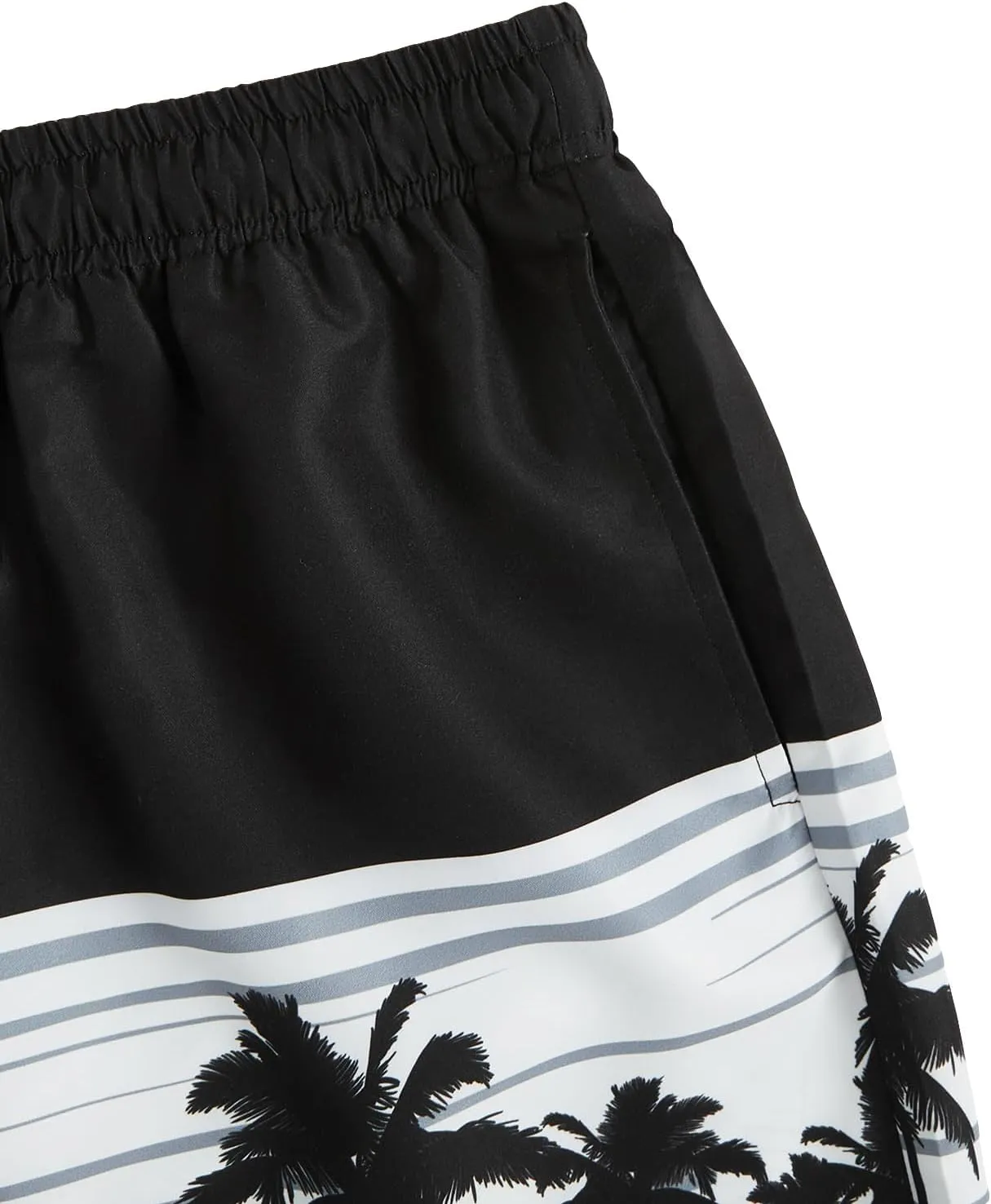 Verdusa Men's Floral Print Drawstring Elastic Waist Swim Trunks Summer Beach Shorts