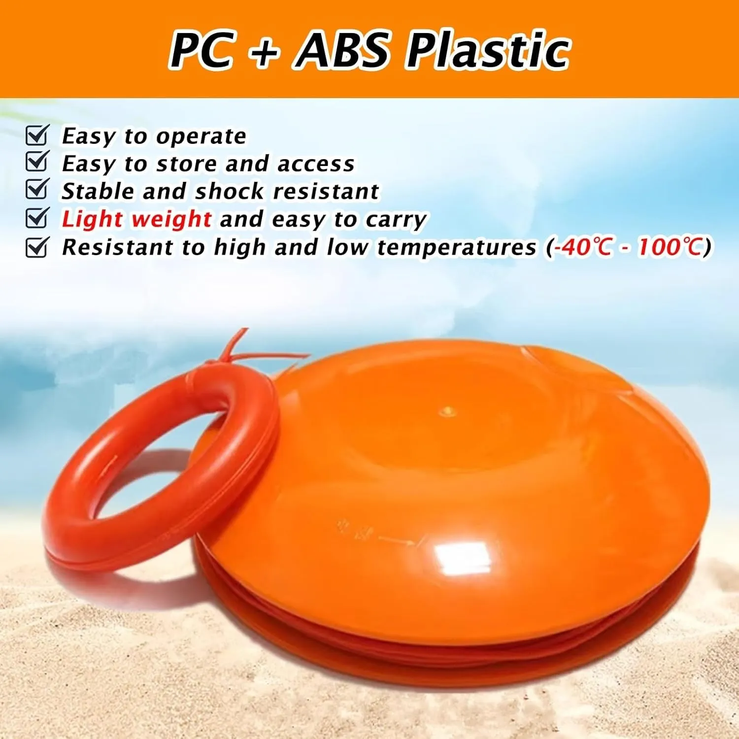 Water Rescue Disc for Adults/Kids, Light Drowning Rescues Float with Symmetrical Groove Easy Grip, Portable Floating Rescue Frisbee for Raft and Boat with 131 Foot Rope(5 Piece)