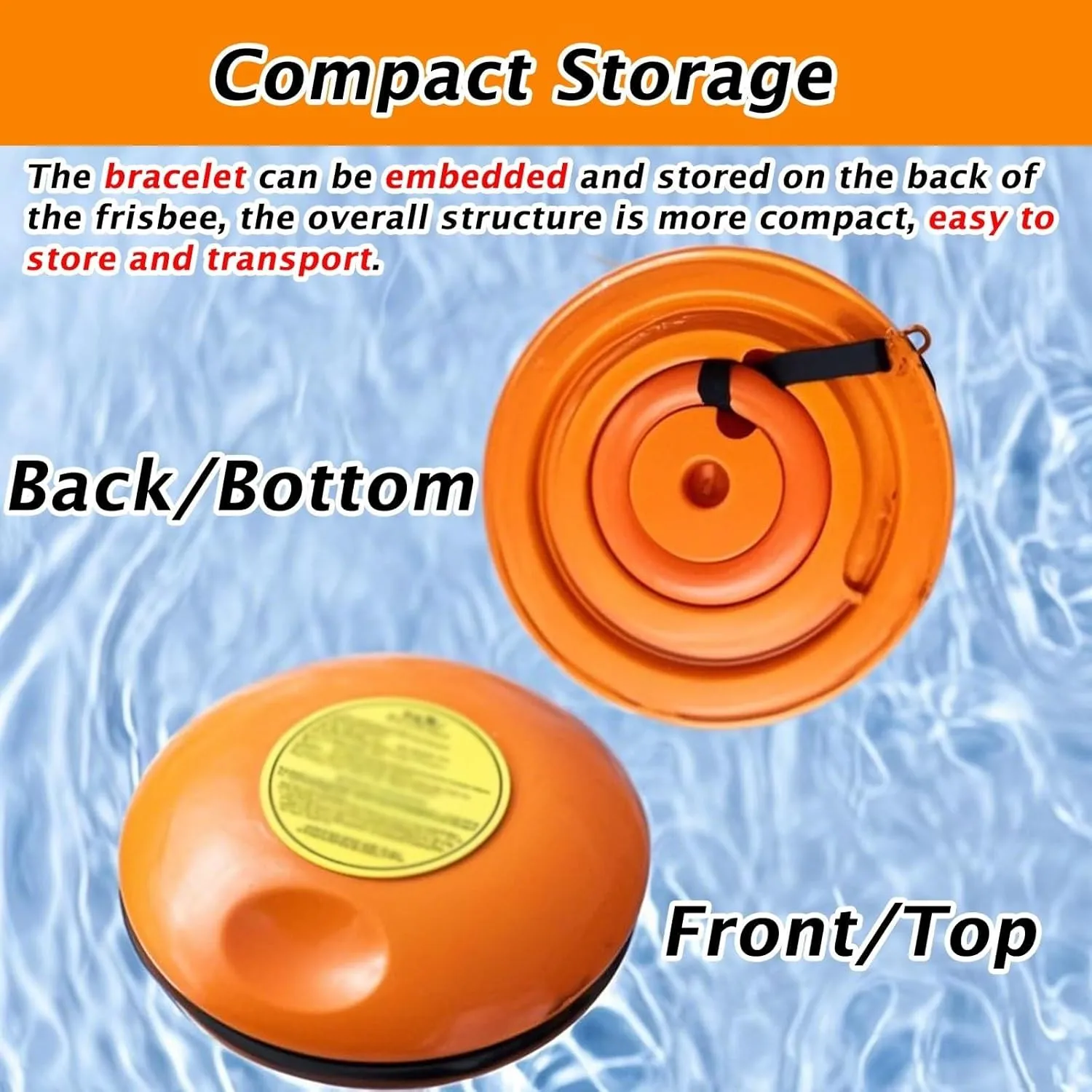 Water Rescue Disc for Adults/Kids, Light Drowning Rescues Float with Symmetrical Groove Easy Grip, Portable Floating Rescue Frisbee for Raft and Boat with 131 Foot Rope(5 Piece)