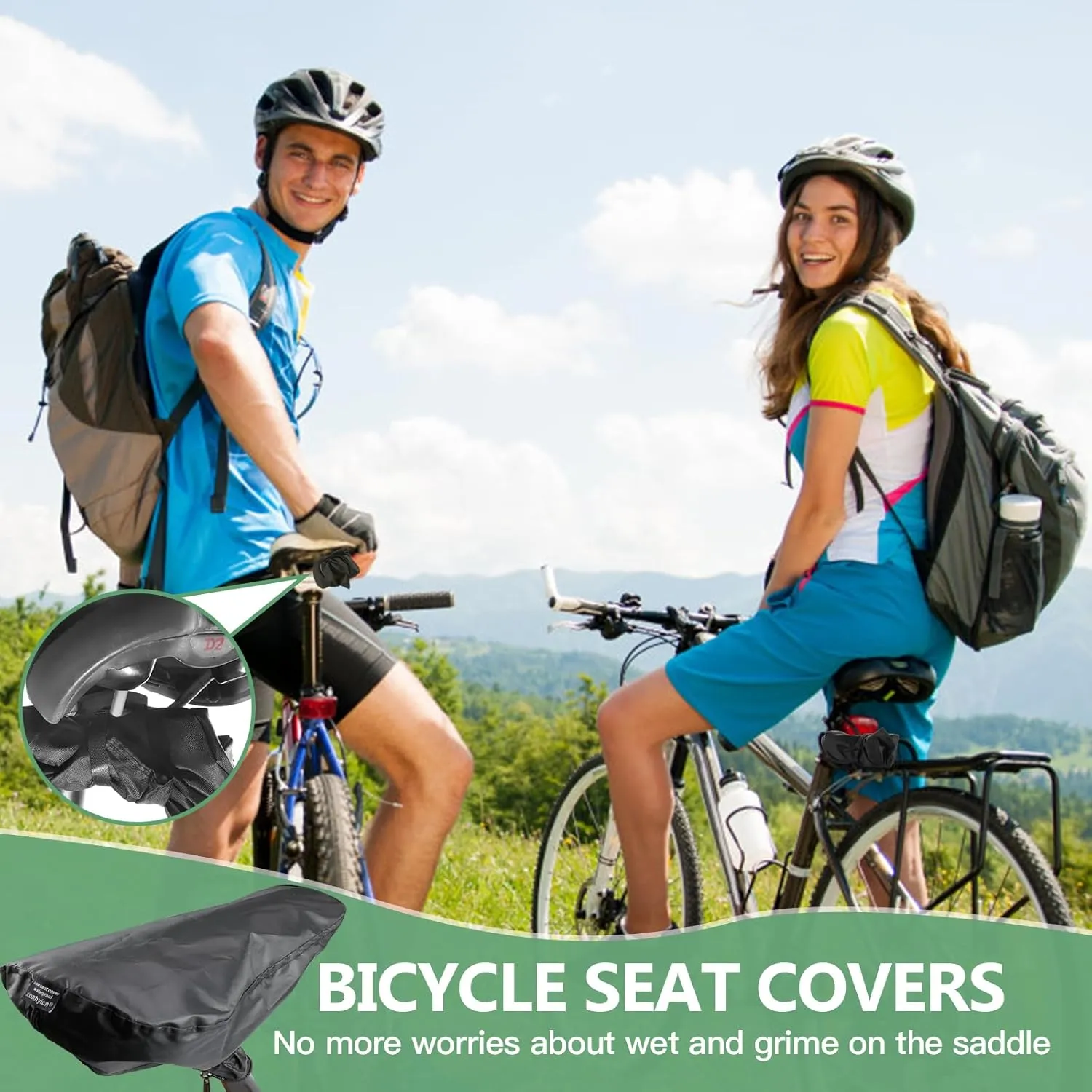 Waterproof Bicycle Seat Cushion Cover for Multiple Bicycles and E-Bikes Heavy Duty Rain Cover Durable Outdoor Protection Unisex Bicycle Seat Protectors