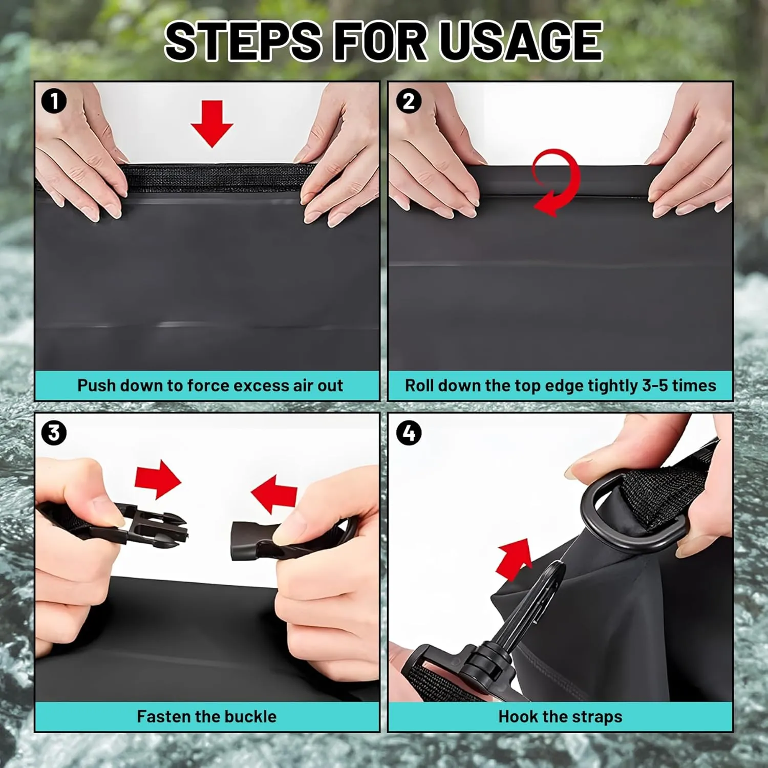 Waterproof Dry Bag,Roll Top Geometric Ombre Small Waterproof Backpack 5L/10L/20L Floating and Lightweight Bags for Kayaking, Boating, Fishing, Swimming and Camping