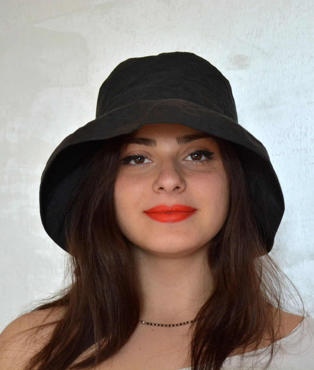 Wide Brim Hat-Black