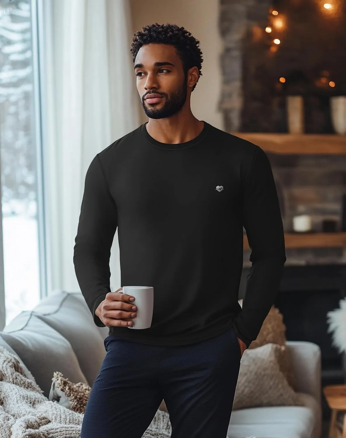 Zengjo Mens Baselayer Shirt Long Sleeve Athletic Running T Shirts Lightweight Undershirt