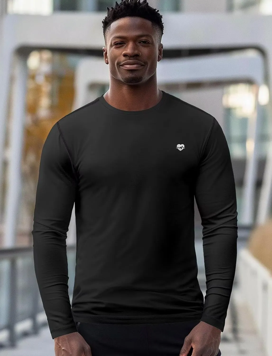 Zengjo Mens Baselayer Shirt Long Sleeve Athletic Running T Shirts Lightweight Undershirt