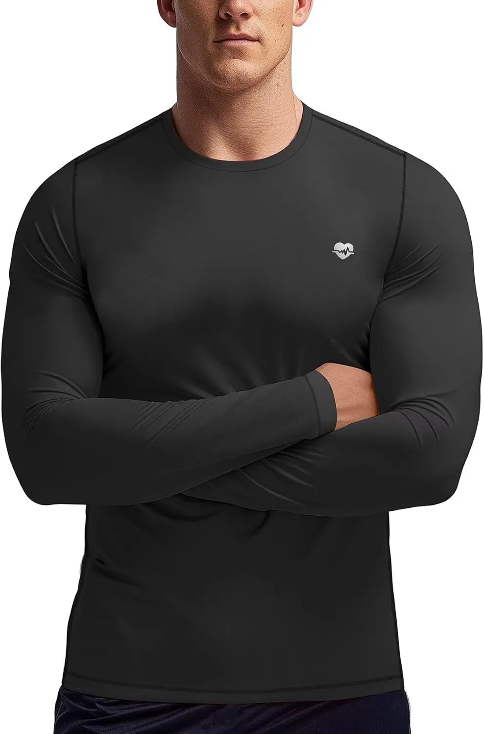 Zengjo Mens Baselayer Shirt Long Sleeve Athletic Running T Shirts Lightweight Undershirt